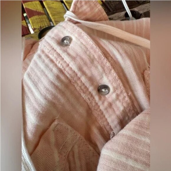 Free People We the Free Calico Basin RARE COLOR Stripe Button Down Jacket XS - Picture 5 of 5